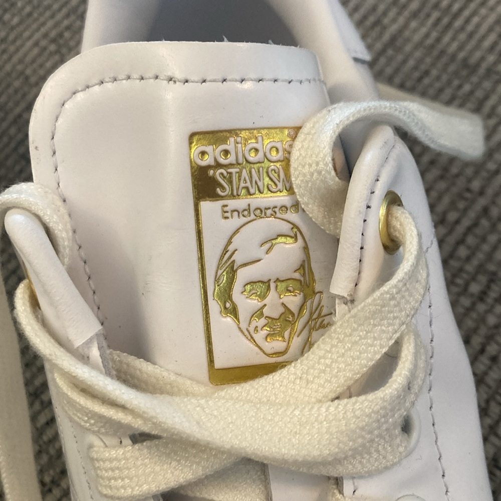 Adidas Stan Smith Sneakers Casual Shoe White Gold 7.5 men/9 women - Picture 10 of 16